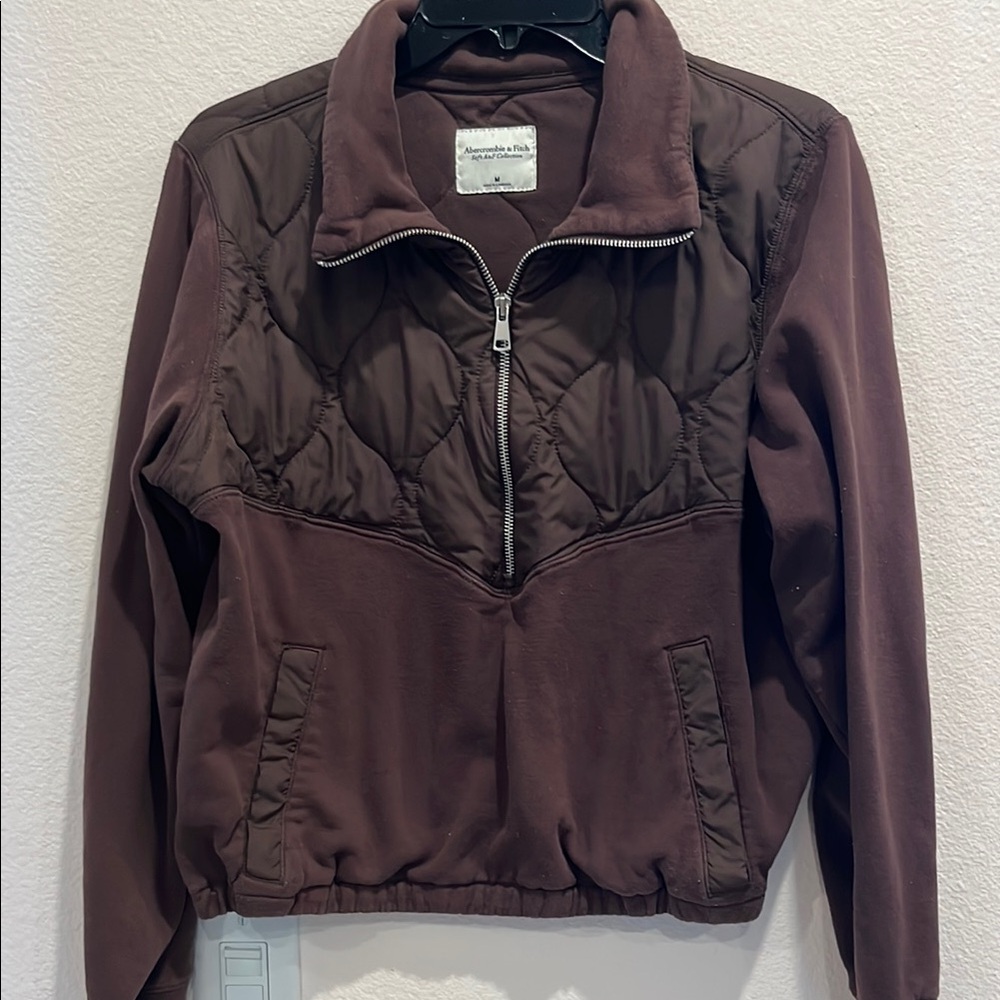 Abercrombie & Fitch Chocolate Brown Puffer Jacket